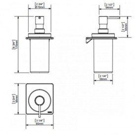 Диспенсер для рідкого мила Sonia S-Cube настінний білий / хром 166848