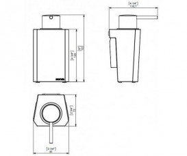 Диспенсер для рідкого мила Sonia S4 настінний штучний камінь / латунь 156252