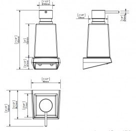 Диспенсер для жидкого мыла Sonia S8 подвесной латунь/стекло хром 161836
