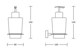 Диспенсер для жидкого мыла VBI Mercury с держателем золото VBI-040206GL
