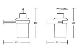 Диспенсер для рідкого мила VBI Neptune з держателем золото VBI-040506GL