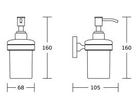 Диспенсер для рідкого мила VBI Saturn з тримачем хром VBI-040306CH
