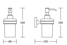 Диспенсер для жидкого мыла VBI Uranus с держателем хром VBI-040406CH