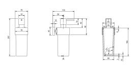 Диспенсер для жидкого мыла Villeroy & Boch Elements - Striking с держателем матовый черный TVA152007000K5