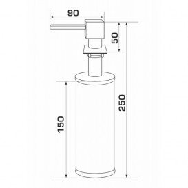 Диспенсер миючого засобу Granado Cuadrado black shine gd0101