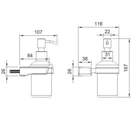 Диспенсер жидкого мыла Imprese Grafiky подвесной никель ZMK041807310
