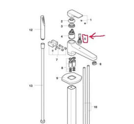 Дивертер переключатель для смесителя Roca AG0131800R