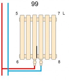 Дизайнерский радиатор Betatherm Blende 180х50,4 см сталь черный B2V 2180/09 9005М 99
