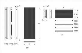 Дизайнерский радиатор Betatherm Terra 180х50,1 см сталь черный TV1 180-501 9005М 99