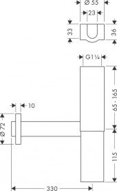 Дизайнерский сифон для раковины Hansgrohe Axor Flowstar хром 51303000