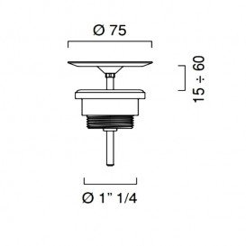Донний клапан Catalano для раковини без переливу хром 5PIHA00