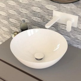 Донний клапан для раковини без переливу Ponsi clik-clak білий глянсовий BTSCALVR67