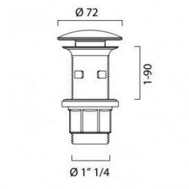 Донный клапан для раковины Catalano с переливом белый 5PCBSC00