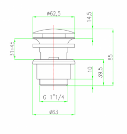 Донний клапан для раковини Fiore Click-Clack золото 35SCOO02
