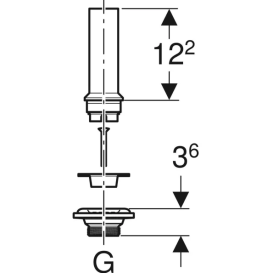 Донний клапан для раковини Geberit з переливним патрубком 240.648.00.1
