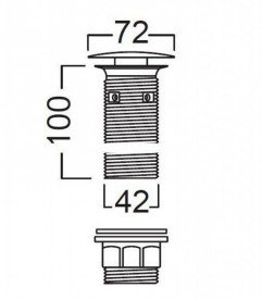 Донный клапан для раковины Hatria Accessori up & down белый Y1B9