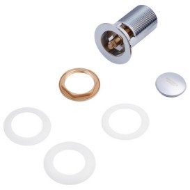 Донный клапан для раковины Kroner KRM C962-1 с переливом латунь хром CV022945