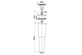 Донный клапан для раковины McAlpine декоративный click-clack латунь хром DECCL-CB