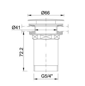 Донный клапан для раковины Styron хром KL-02