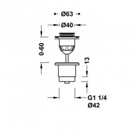 Донний клапан для раковини Tres Click-Clack Simple-Rapid матовий чорний 24284020NM