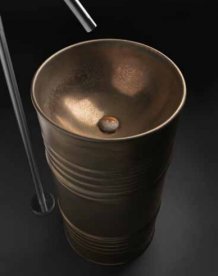 Донний клапан Kerasan клік-клак з накладкою з кераміки іржа 923383