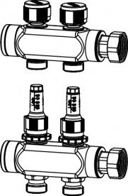 Удлинитель  для наращивания коллектора отопительного контура TECE TECEfloor с расходомерами 2 контура 77310022