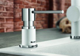 Дозатор для жидкого мыла Blanco Lato белый/хром 525814