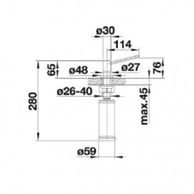 Дозатор для жидкого мыла Blanco Torre 300 мл врезной нержавеющая сталь 521541