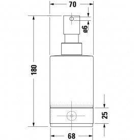 Дозатор для рідкого мила Duravit Karree підвісний матове скло/хром 0099541000