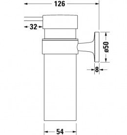 Дозатор для рідкого мила Duravit Starck T підвісний матове скло/хром 0099351000