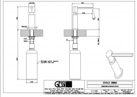 Дозатор для жидкого мыла Gessi Ovale врезной 500 мл нержавеющая сталь 29652#149