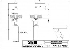 Дозатор для жидкого мыла Gessi Rettangolo вризный хром 29653#031