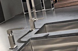 Дозатор для жидкого мыла Gessi Rettangolo врезной нержавеющая сталь 29653#149