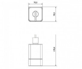 Дозатор для жидкого мыла Haceka Aline Mat Black белый/черный матовый 1196880