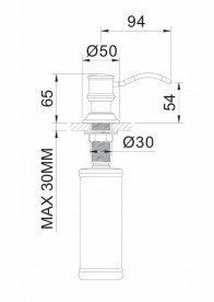 Дозатор для рідкого мила виразний Imprese Podzima Ledove хром ZMK01170130