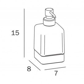 Дозатор для рідкого мила Inda Lea настільний матове скло/хром A1812Z CR 21