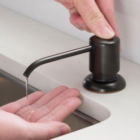 Дозатор для жидкого мыла Kraus 420 мл для кухни врезной бронза KSD-53ORB