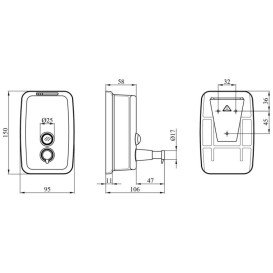 Дозатор для рідкого мила Kroner KRM Rizze-ACC405-5 настінний 500 мл хром CV022961