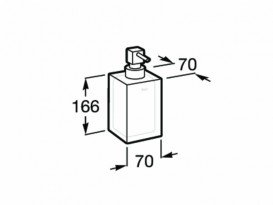 Дозатор для жидкого мыла Roca Ice настольный стекло черный A816861012