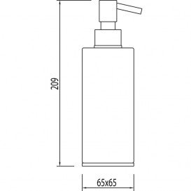 Дозатор для жидкого мыла Tres Slim-Tres настольный керамика/металл белый/хром 20263608