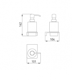 Дозатор для рідкого мила Volle De la Noche настінний чорний 10-40-0030-black