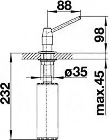 Дозатор для моющего средства Blanco Tango нержавеющая сталь 512643