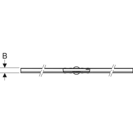 Дренажний канал для душу Geberit CleanLine50 чорний хром/матовий з покриттям 154.447.QC.2