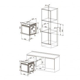 Духовой шкаф электрический Franke Smart Glass SGP 62 M BK/F черный 116.0541.700