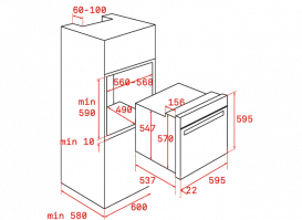 Духовой шкаф Teka HSB 630 электрический 70 л макси гриль черный 41560132