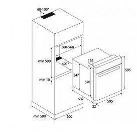 Духова шафа Teka Maestro HLB 840 електричний 70 л з металевою рамкою чорне скло 41560070