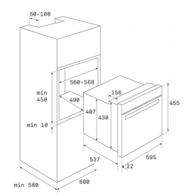 Духова шафа Teka Maestro HLC 840 електричний 44 л з металевою рамкою чорне скло 41531020