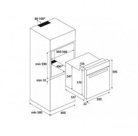 Духова шафа Teka Total HSB 610 електричний 70 л білий 41560111