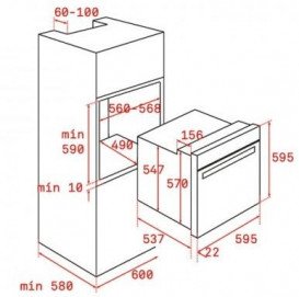 Духова шафа Teka UrbanColor HLB 8600 електрична 70 л чорне скло 111000010
