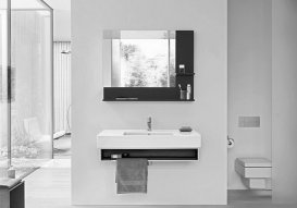 Раковина для ванной подвесная умывальник-столешница Duravit коллекция Vero белая 0329850000